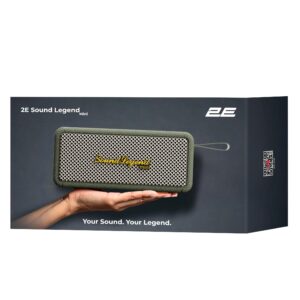 Nešiojamasis garsiakalbis 2E SoundLegend Mini 40W, BT 5.3, TWS, FLAC, MP3, WAV, EQ, išorinė baterija, IPX6, žalias - Image 7