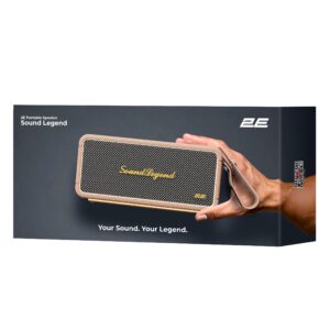 Nešiojamasis garsiakalbis 2E SoundLegend 80W, BT 5.3, TWS, FLAC, MP3, WAV, EQ, išorinė baterija, IPX6, RGB, rudas - Image 3