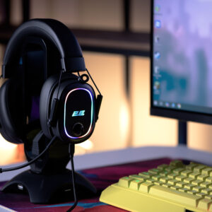 2E Gaming Žaidimų ausinės 2E GAMING HG320 V2, 7.1, USB-A, RGB, 2m, juodos - Image 2