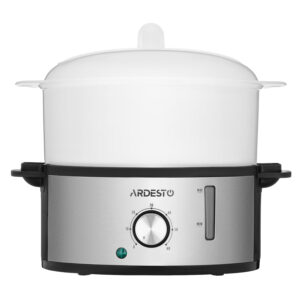 ARDESTO Garų puodas 800W, dubuo-3.4/3.4/3.4l, vandens talpykla-1l, mechaninis valdymas, 3 aukštai, plastikas, juodas - Image 11
