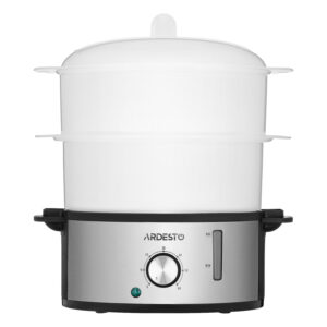 ARDESTO Garų puodas 800W, dubuo-3.4/3.4/3.4l, vandens talpykla-1l, mechaninis valdymas, 3 aukštai, plastikas, juodas - Image 10