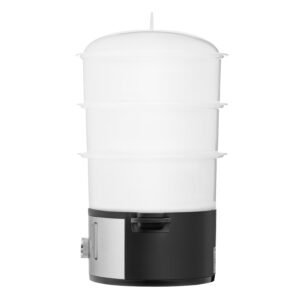 ARDESTO Garų puodas 800W, dubuo-3.4/3.4/3.4l, vandens talpykla-1l, mechaninis valdymas, 3 aukštai, plastikas, juodas - Image 13