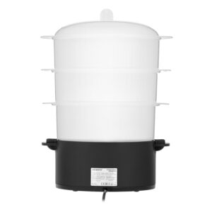 ARDESTO Garų puodas 800W, dubuo-3.4/3.4/3.4l, vandens talpykla-1l, mechaninis valdymas, 3 aukštai, plastikas, juodas - Image 9
