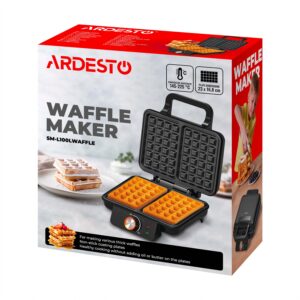 ARDESTO Vaflinė 1200W, korpusas – plastikas, juoda - Image 12