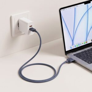 TECH-PROTECT MMC01 ULTRABOOST MAGNETINIS MACBOOK KABELIS USB-C Į MagSafe 3 140W 300CM TAMSIAI MĖLYNAS - Image 5