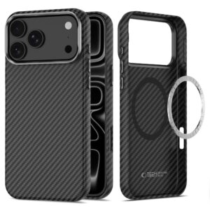 Tech-Protect ION CARBON MagSafe iPhone 17 Pro / 18 Pro JUODAS/SIDABRINIS