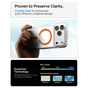 Spigen ULTRA HYBRID MagSafe iPhone 17 Pro Max / 18 Pro Max SKAIDRUS/ORANŽINIS - Image 6