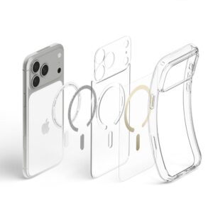 Spigen ULTRA HYBRID MagSafe iPhone 17 Pro / 18 Pro SKAIDRUS/AUKSINIS - Image 6
