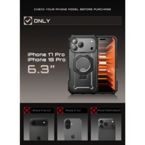 SupCase GRIP Pro MAG MagSafe iPhone 17 Pro / 18 Pro JUODAS - Image 6