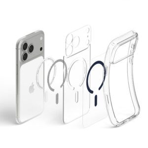 Spigen Ultra Hybrid MagSafe iPhone 17 Pro Max / 18 Pro Max SKAIDRUS/TAMSIAI MĖLYNAS - Image 6