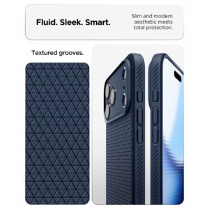 Spigen Liquid Air iPhone 17 Pro / 18 Pro TAMSIAI MĖLYNAS - Image 6