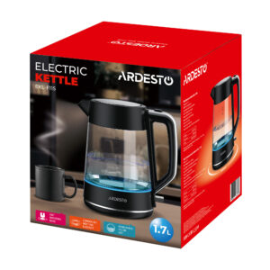 ARDESTO Elektrinis virdulys ARDESTO, 1.7l, stiklinis, Otter, juodas - Image 2