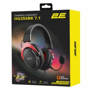 2E Gaming ausinės HG355, 7.1, mini-jack/dual 3.5mm/USB-A, 1.5/1.5/0.2m, juodos - Image 11