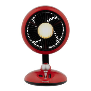 ARDESTO Stalo ventiliatorius AviaFan FT-F3600RD, 12 cm, įkraunamas, su apšvietimu, USB-A Type-C, raudonas - Image 4
