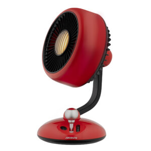 ARDESTO Stalo ventiliatorius AviaFan FT-F3600RD, 12 cm, įkraunamas, su apšvietimu, USB-A Type-C, raudonas - Image 5