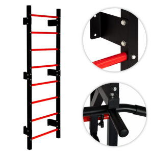 Gimnastikos sienelė 215 cm prisitraukimų skersinis vaikams ir suaugusiems juoda MOVEPRO - Image 7