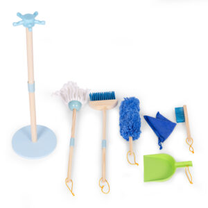 Medinis valymo rinkinys vaikams: šluota, šluostė ir semtuvėlis, 7 dalys ECOTOYS - Image 7