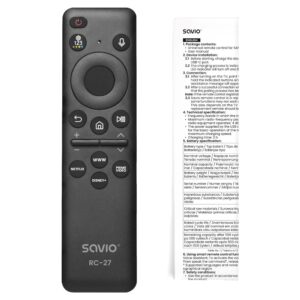 SAVIO RC-27 Universalus/pakaitinis nuotolinio valdymo pultas SAMSUNG televizoriui – SMART TV - Image 3
