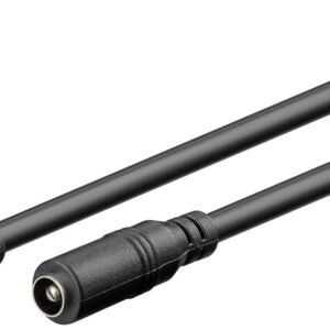 DC maitinimo kabelio ilgiklis 3m 5.5x2.5mm juodas 2x0.5 mm² max 24VDC 120W