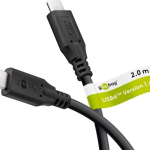Kabelis USB C kištukas - USB C kištukas USB4 240W 20Gbit/s 2m suderinama su Thunderbolt 3 Goobay