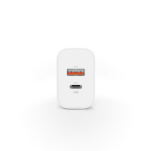 Forever TC-09-33AC GaN PD QC įkroviklis 1x USB-C 1x USB 33W baltas - Image 3