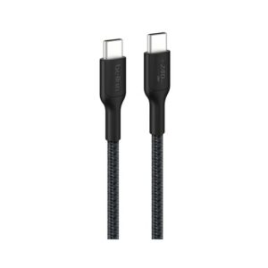Belkin BoostCharge Pro pintas USB-C į USB-C laidas – 2 metrai – juodas