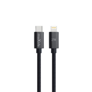 Maxlife MXUC-12 laidas USB-C – Lightning 3,0 m 27W juodas