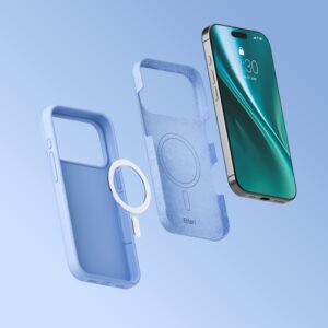 Etteri silikoninis Mag dėklas, skirtas iPhone 17 Pro / 18 Pro, dangaus mėlynumo - Image 7