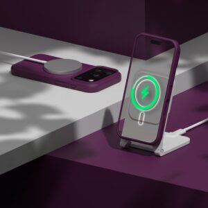Etteri silikoninis Mag dėklas, skirtas iPhone 17 Pro / 18 Pro 6,3'' tamsios vyšnios spalvos - Image 5