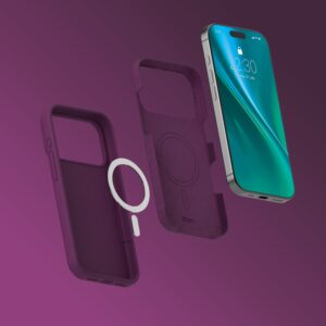 Etteri silikoninis Mag dėklas, skirtas iPhone 17 Pro / 18 Pro 6,3'' tamsios vyšnios spalvos - Image 7