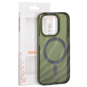 Tecto Shield Desert Mag dėklas, skirtas iPhone 15 Pro 6,1" tamsiai alyvuogių spalvos