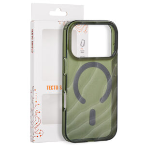 Tecto Shield Desert Mag dėklas, skirtas iPhone 17 Pro 6,3" / iPhone 18 Pro 6,3", tamsiai alyvuogių spalvos