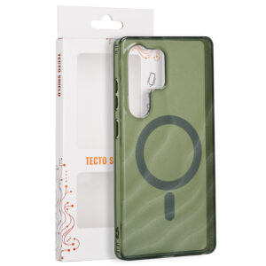 Tecto Shield Desert Mag dėklas, skirtas Samsung Galaxy S25 Ultra, tamsiai alyvuogių spalvos