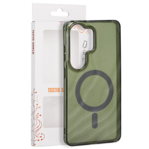 Tecto Shield Desert Mag dėklas, skirtas Samsung Galaxy S26 Ultra, tamsiai alyvuogių spalvos