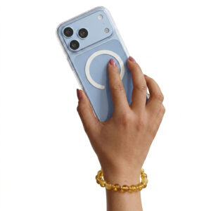Geltonas karoliukų telefono dirželis - Image 3