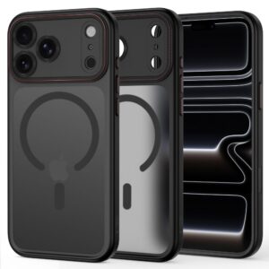 TECH-PROTECT MAGCAM MagSafe iPhone 17 Pro / 18 Pro MATINIS juodos spalvos/RAUDONAS