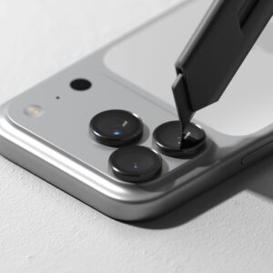 FOTOAPARATO APSAUGA RINGKE CAMERA FRAME PROTECTOR 2-PACK iPhone 18 Pro / Pro Max JUODA - Image 7