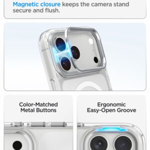 Spigen Ultra Hybrid OPTIK S MagSafe iPhone 17 Pro Max / 18 Pro Max SKAIDRUS/SIDABRINIS - Image 6