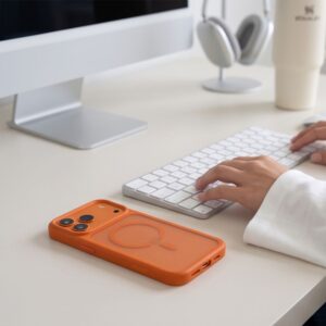 Tech-Protect MagMat MagSafe CC iPhone 17 Pro Max / 18 Pro Max MATINIS COSMIC ORANGE - Image 7