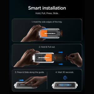 GRŪDINTAS STIKLAS Spigen GLAS.TR EZ FIT Pro HD AC 2-PACK iPhone 16 Pro / 17 / 17 Pro / 18 Pro SKAIDRUS - Image 7