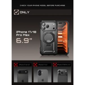 SupCase GRIP Pro MAG MagSafe iPhone 17 Pro Max / 18 Pro Max JUODAS - Image 7