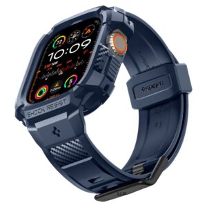 Spigen RUGGED ARMOR ”PRO” APPLE WATCH ULTRA 1 / 2 / 3 / 4 (49 MM) TAMSIAI MĖLYNAS - Image 6
