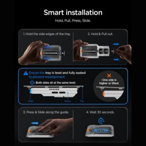 GRŪDINTAS STIKLAS Spigen GLAS.TR EZ FIT PRO HD AC 2-PACK IPHONE DUO CLEAR - Image 7