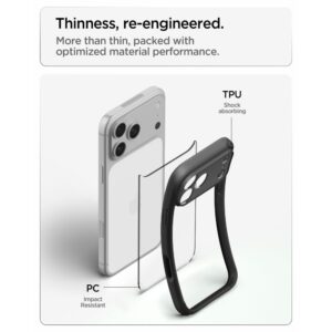 Spigen Ultra Hybrid iPhone 17 Pro Max / 18 Pro Max MATINIS juodos spalvos - Image 7