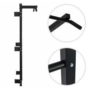 Gimnastikos sienelė 228 cm, prisitraukimų skersinis vaikams ir suaugusiems, juoda MOVEPRO - Image 8