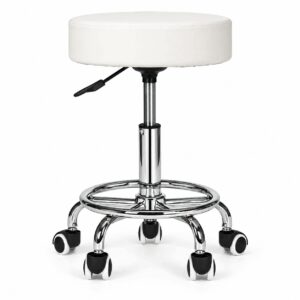 Besisukanti kėdė taburetė su ratukais kosmetologinė medicininė reguliuojama kėdė juoda ModernHome - Image 8