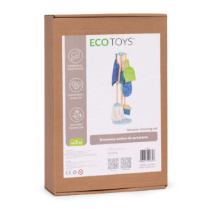 Medinis valymo rinkinys vaikams: šluota, šluostė ir semtuvėlis, 7 dalys ECOTOYS - Image 8