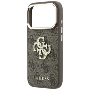 Guess 4G & Big Strass Logo dėklas, skirtas Iphone 18 Pro Max / 17 Pro Max, rudas - Image 6
