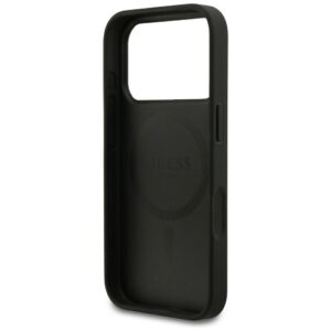 Guess Grained Gold Ring MagSafe dėklas, skirtas Iphone 18 Pro / 17 Pro, juodas - Image 7