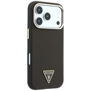 Guess Kevlar Triangle Logo MagSafe dėklas, skirtas Iphone 18 Pro / 17 Pro, rudas - Image 4